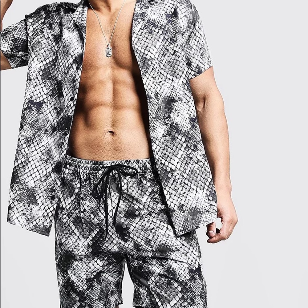 Snake Print set (shirt and shorts)
